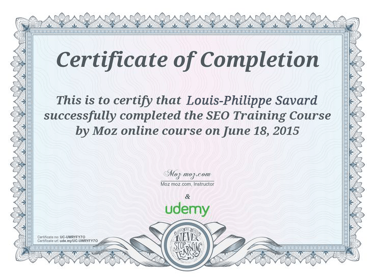 moz certification